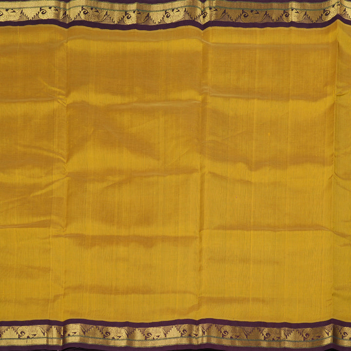 Hayagrivas Handloom Korvai Silk Cotton Saree in Bold Mustard KBD1862B6-14