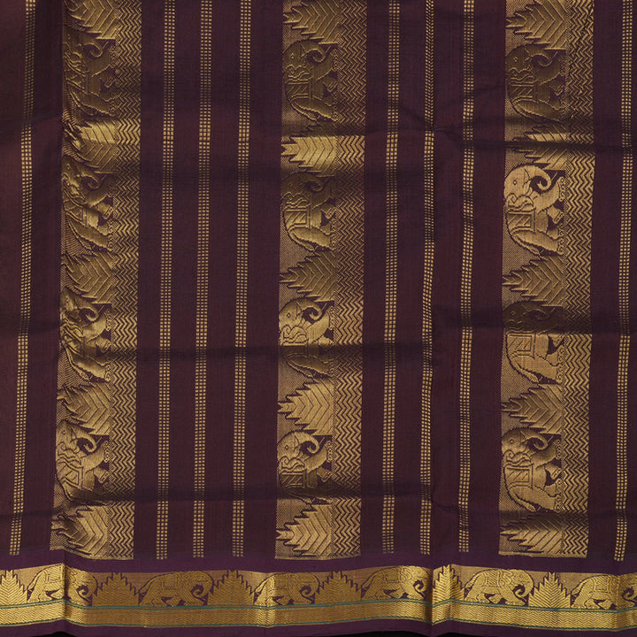 Hayagrivas Handloom Korvai Silk Cotton Saree in Bold Mustard KBD1862B6-14