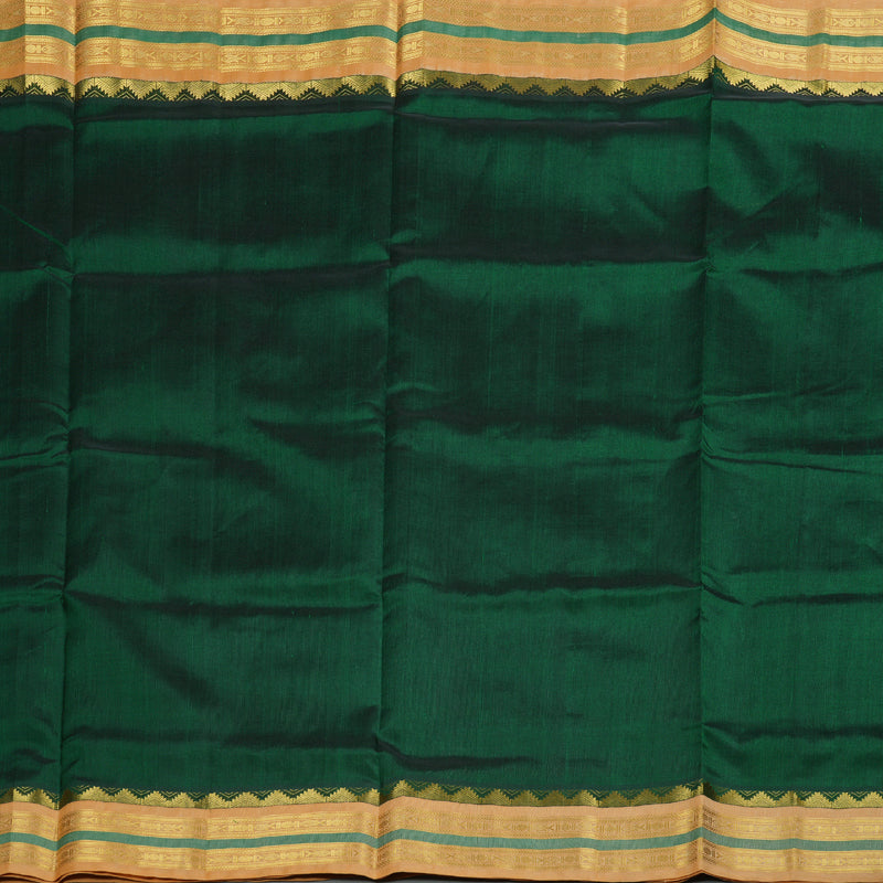 Hayagrivas Handloom Silk Cotton Saree in Imperial Bottle Green KBD1862B6-23