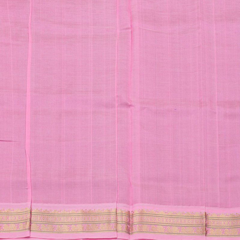 Hayagrivas Handloom Silk Cotton Saree in Mystical Blue and Baby Pink Contrast KBD1862B6-28