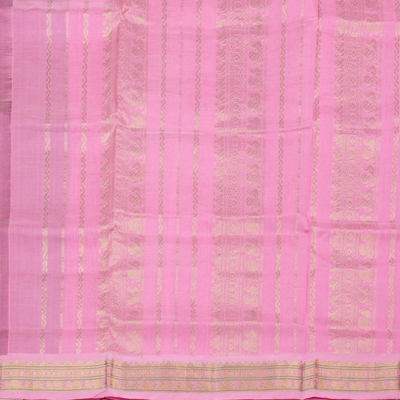 Hayagrivas Handloom Silk Cotton Saree in Mystical Blue and Baby Pink Contrast KBD1862B6-28