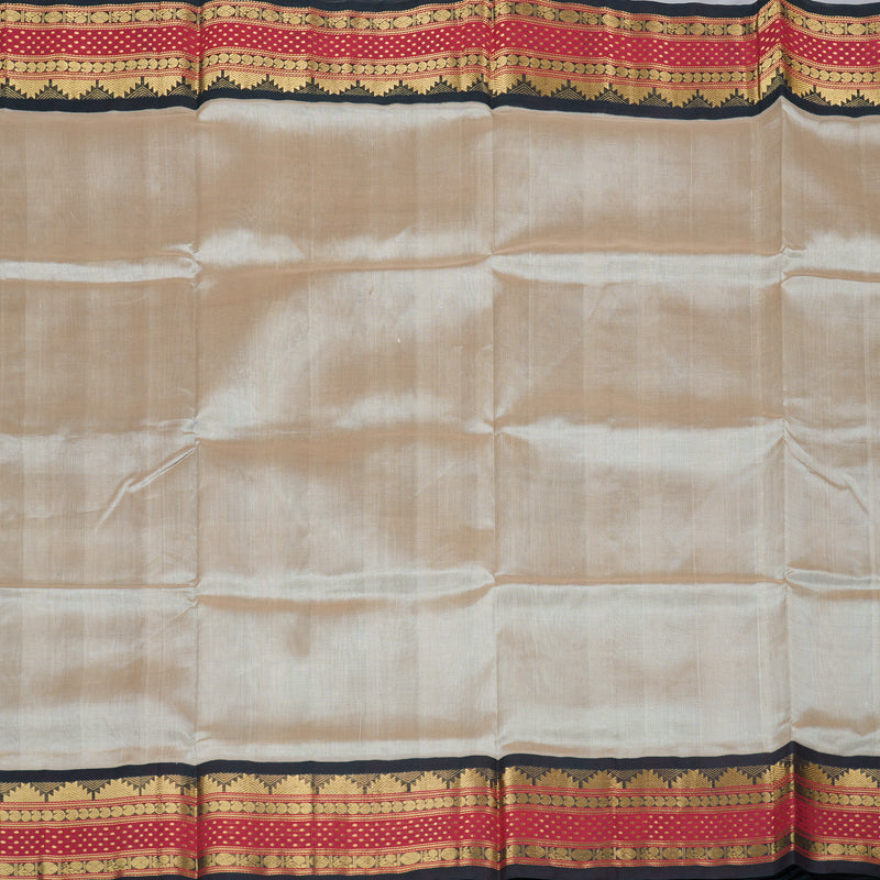 Hayagrivas Handloom Silk Cotton Saree in Timeless Beige KBD1862B7-1