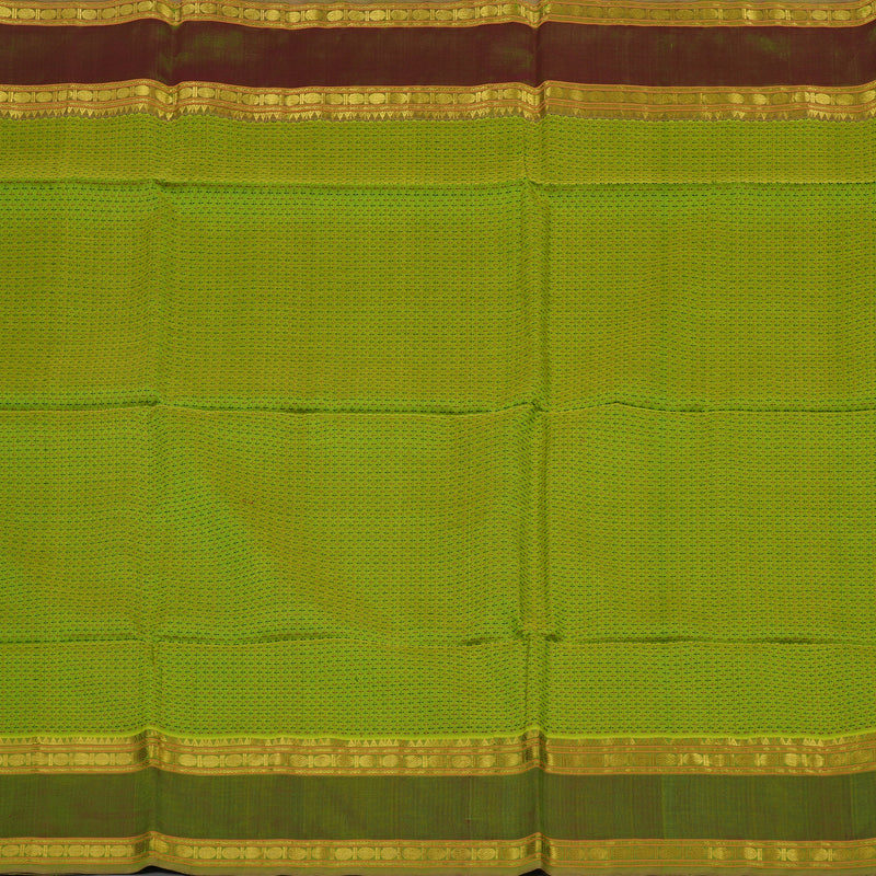 Hayagrivas Parrot Green Pure Silk Cotton Saree KBD1862B8-2