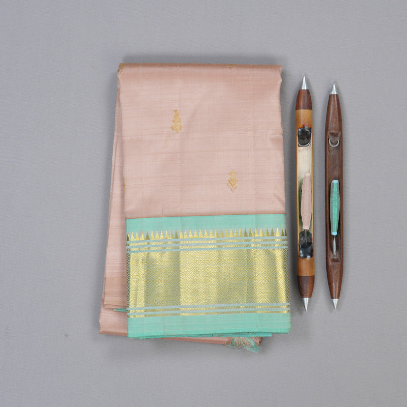 Hayagrivas Handloom Kanjivaram Silk Saree in Opulent Sand Brown KBD1867B1-25