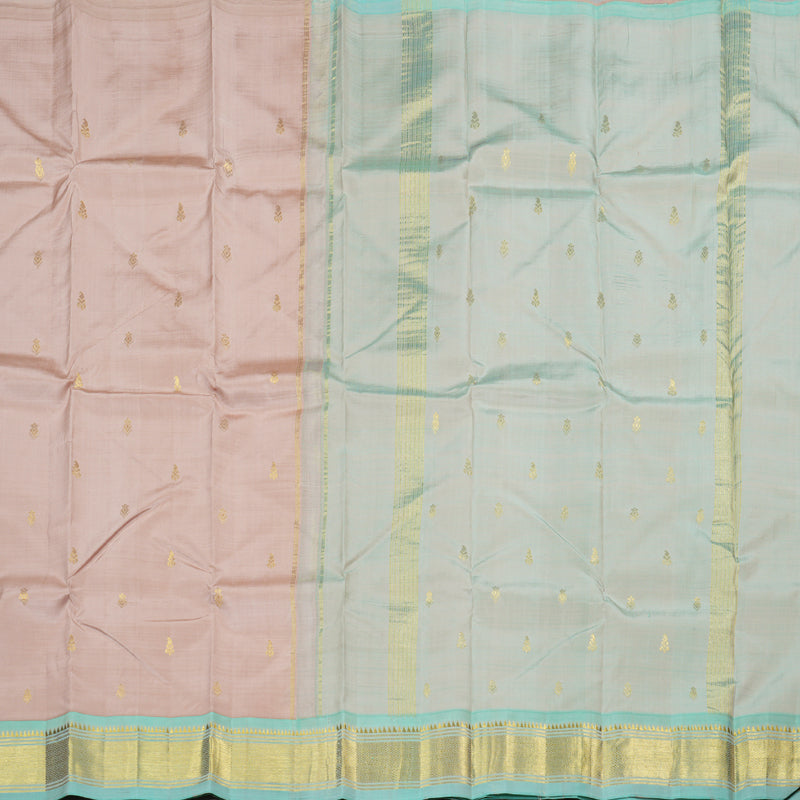 Hayagrivas Handloom Kanjivaram Silk Saree in Opulent Sand Brown KBD1867B1-25