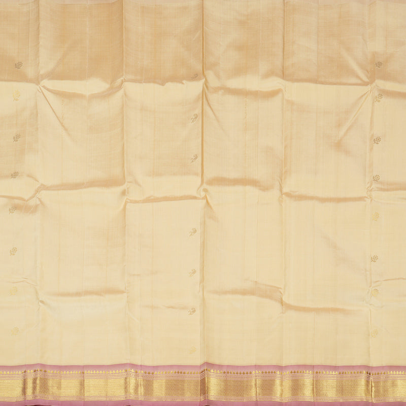 Hayagrivas Sandal Handloom Kanjivaram Silk Saree with Baby Pink Border KBD1867B1-33