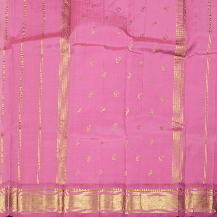 Hayagrivas Sandal Handloom Kanjivaram Silk Saree with Baby Pink Border KBD1867B1-33