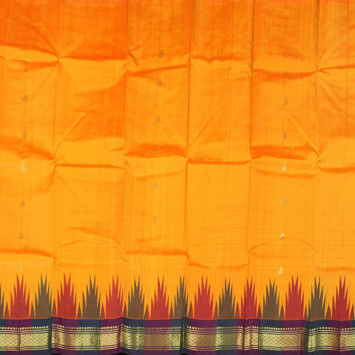 Hayagrivas Handloom Kanjivaram Silk Saree in Effervescent Mango Yellow KBD1869B1-26