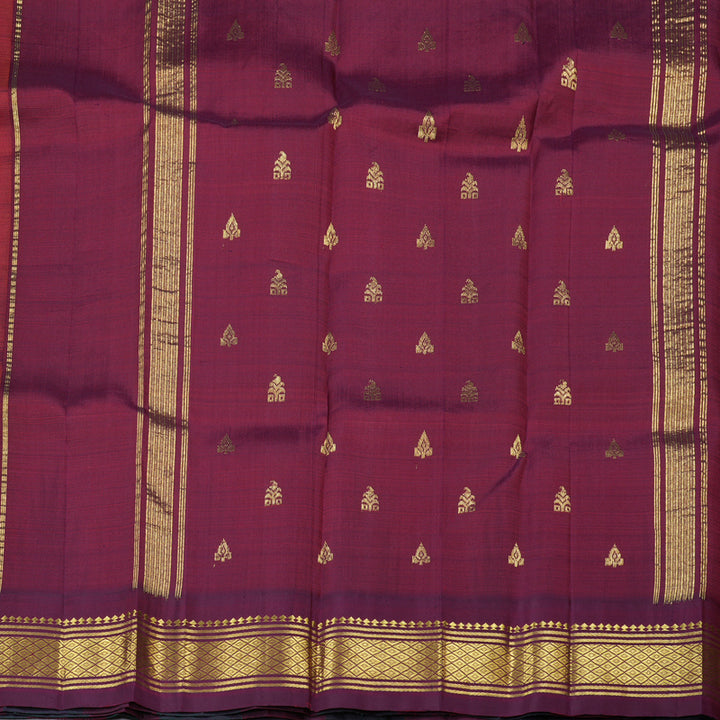Hayagrivas Handloom Kanjivaram Silk Saree in Captivating Peach Orange KBD1869B1-8