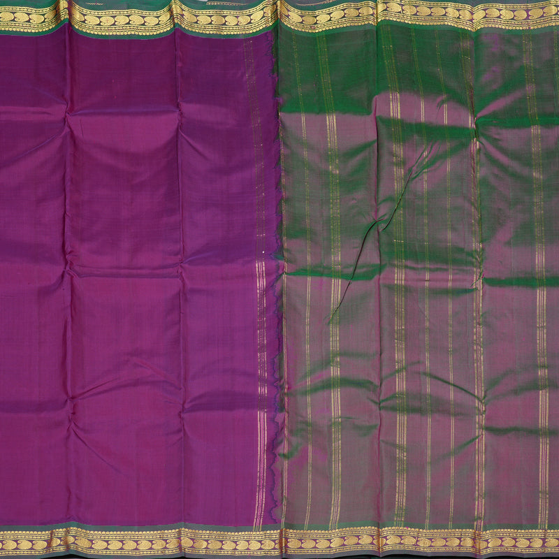 Hayagrivas Purple Handloom Kanjivaram Silk Saree with Mandhalir Border KBD1871B1-4