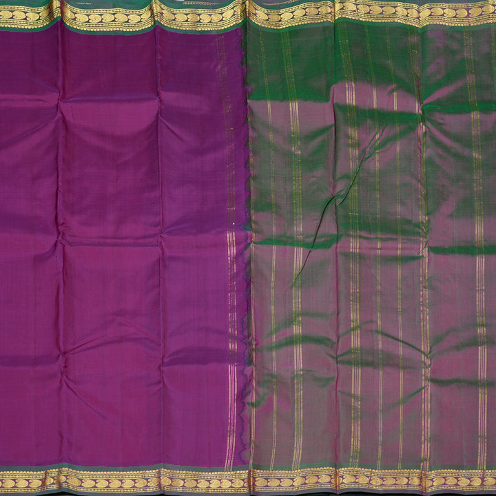Hayagrivas Purple Handloom Kanjivaram Silk Saree with Mandhalir Border KBD1871B1-4