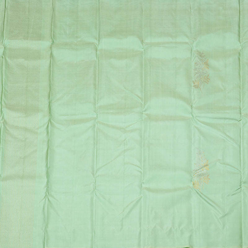 Hayagrivas Light Pastel Green Handloom Kanjivaram Silk Saree KBD1873B1-1