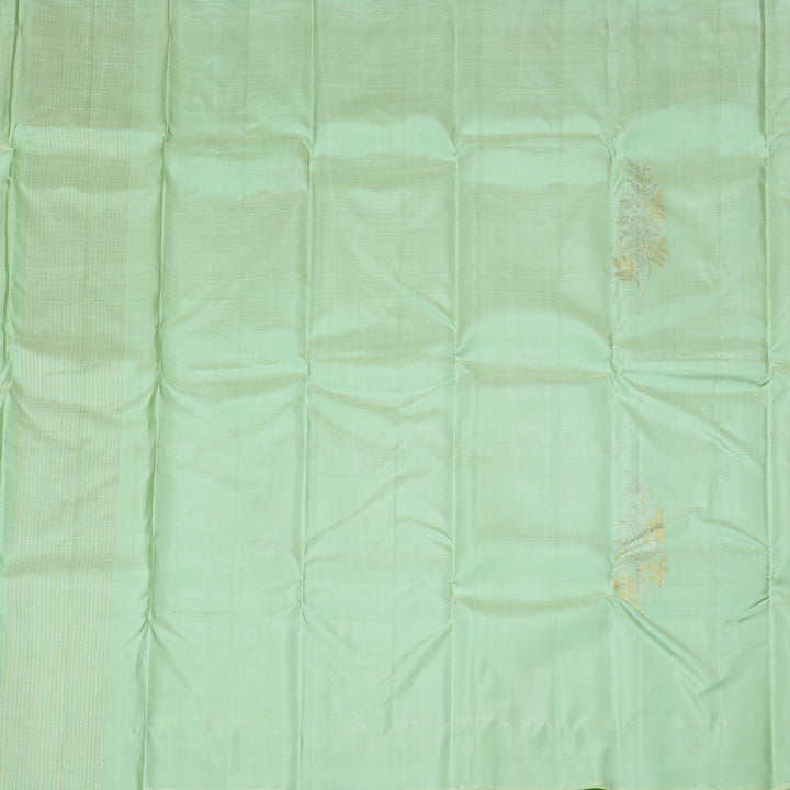 Hayagrivas Light Pastel Green Handloom Kanjivaram Silk Saree KBD1873B1-1