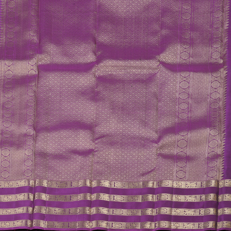 Hayagrivas Handloom Kanjivaram Silk Saree in Sumptuous Mehendi Green KBD1873B15-2