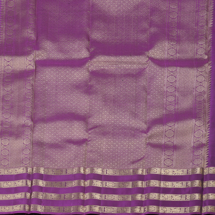 Hayagrivas Handloom Kanjivaram Silk Saree in Sumptuous Mehendi Green KBD1873B15-2