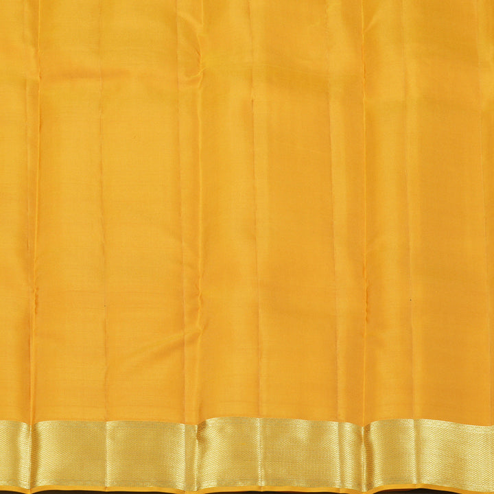 Hayagrivas Mustard Yellow Handloom Kanjivaram Silk Saree KBD1873B32-1