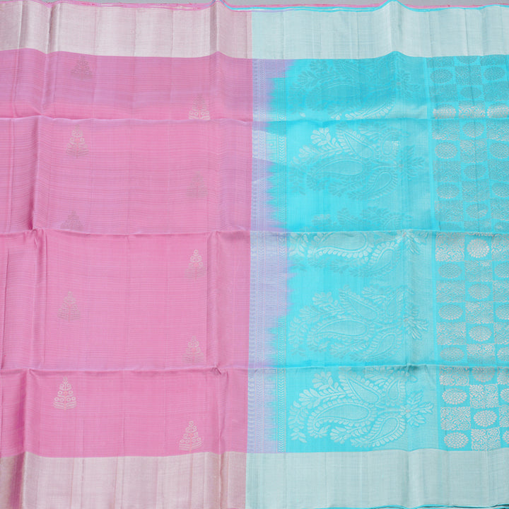Hayagrivas Baby Pink Handloom Soft Silk Saree KBD1876B2-12