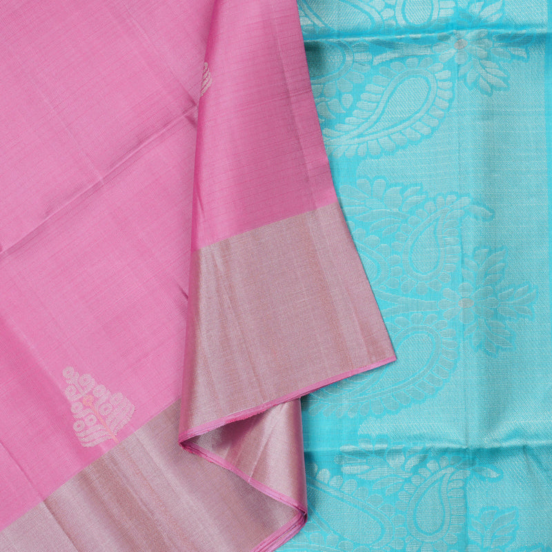Hayagrivas Baby Pink Handloom Soft Silk Saree KBD1876B2-12
