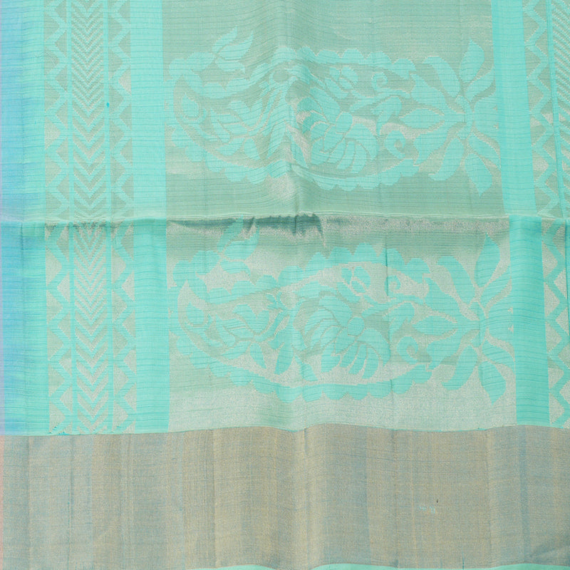 Hayagrivas Bluish Grey Handloom Soft Silk Saree KBD1876B2-6
