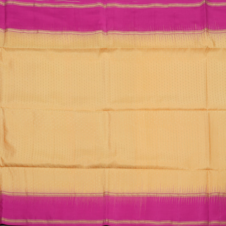 Hayagrivas Handloom Sandal Pure Soft Silk Saree with Magenta Border KBD1877B1-2