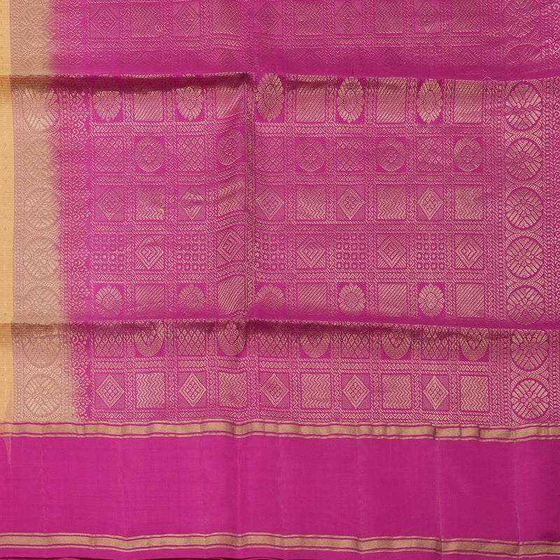 Hayagrivas Handloom Sandal Pure Soft Silk Saree with Magenta Border KBD1877B1-2