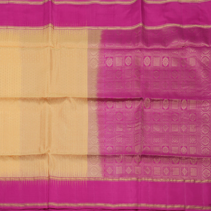 Hayagrivas Handloom Sandal Pure Soft Silk Saree with Magenta Border KBD1877B1-2