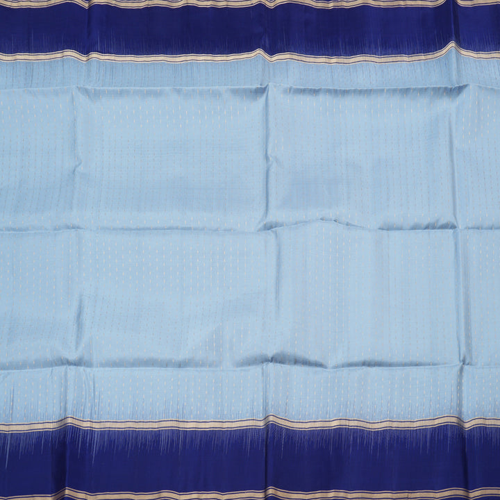 Hayagrivas Powder Blue Handloom Soft Silk Saree with Blue Border KBD1877B1-9