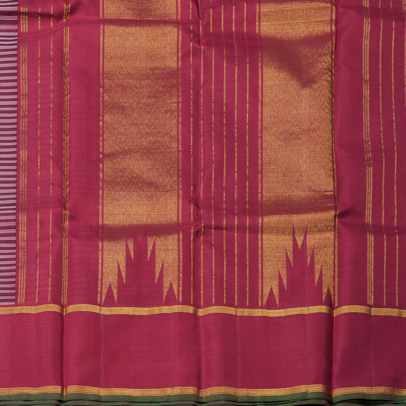 Hayagrivas Handloom Kanjivaram Silk Saree in Classic Black And White Checks KBD1882B8-1