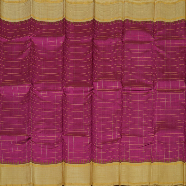 Hayagrivas Handloom Wine Kanjivaram Silk Saree with Sandal Beige border KBD1884B11-1