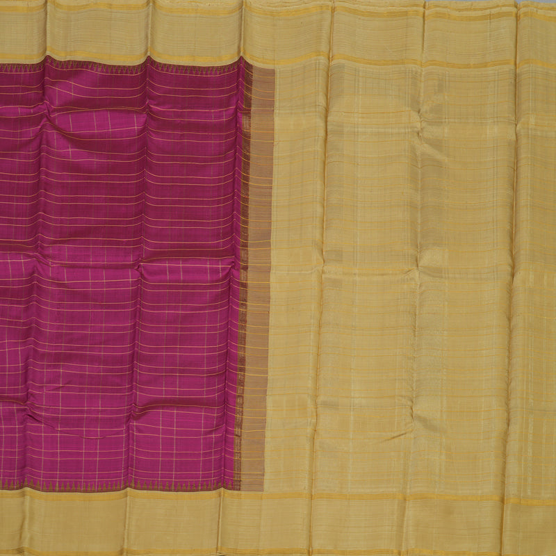 Hayagrivas Handloom Wine Kanjivaram Silk Saree with Sandal Beige border KBD1884B11-1