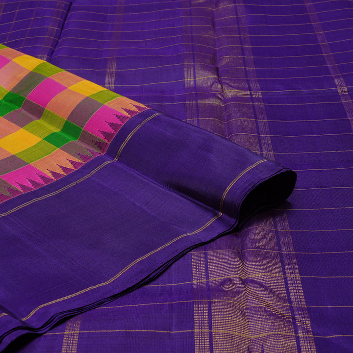 Hayagrivas Handloom Kanjivaram Silk Saree in Radiant Multicolour KBD1885B13-1