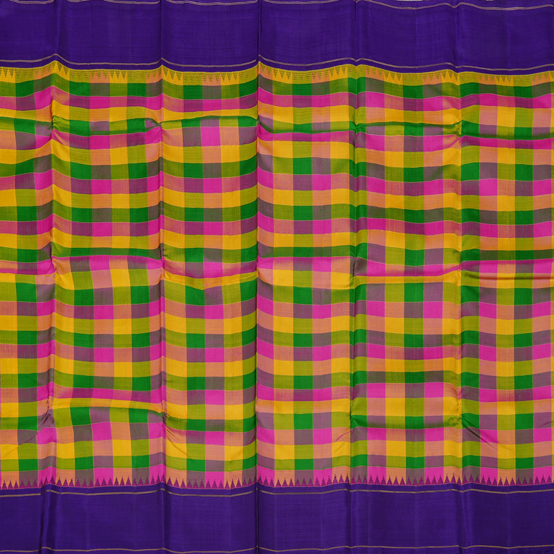 Hayagrivas Handloom Kanjivaram Silk Saree in Radiant Multicolour KBD1885B13-1