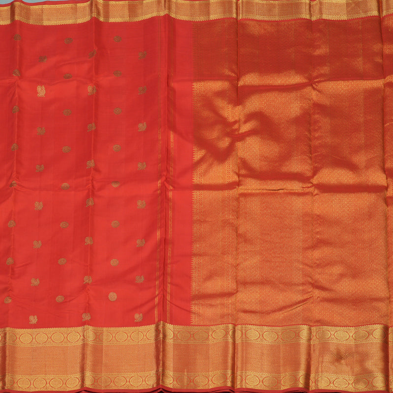 Hayagrivas Handloom Red Kanjivaram Silk Saree KBD1885B4-1