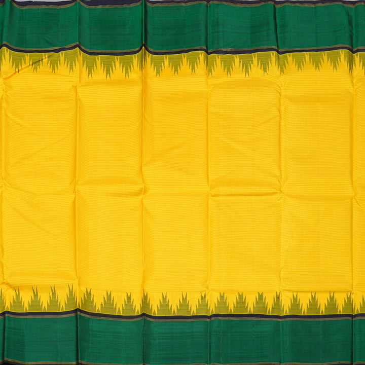 Hayagrivas Yellow Handloom Kanjivaram Silk Saree with Black Border KBD1890B1-1