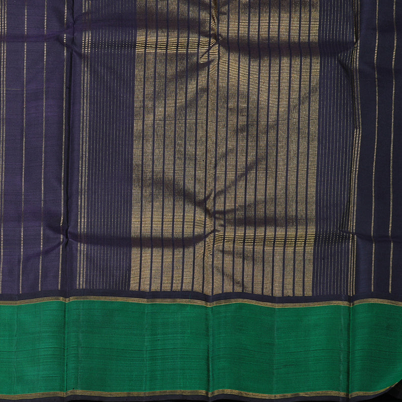 Hayagrivas Yellow Handloom Kanjivaram Silk Saree with Black Border KBD1890B1-1