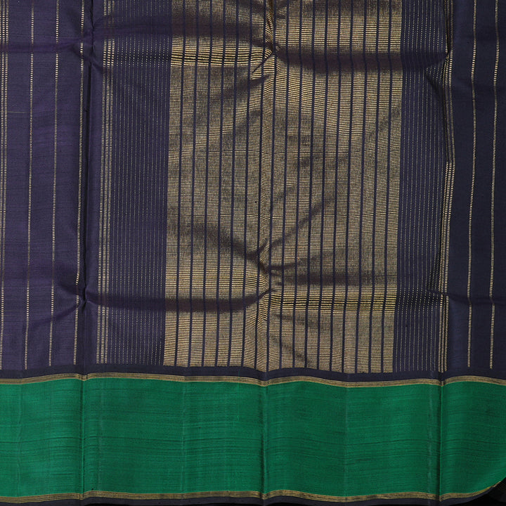 Hayagrivas Yellow Handloom Kanjivaram Silk Saree with Black Border KBD1890B1-1