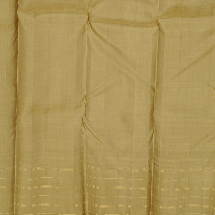 Hayagrivas Silver Grey Handloom Kanjivaram Silk Saree with Sandal Border KBD1890B3-1