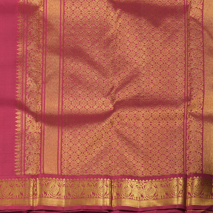 Hayagrivas Sky Blue Handloom Kanjivaram Silk Saree with Maroon Border KBD1895B1-1