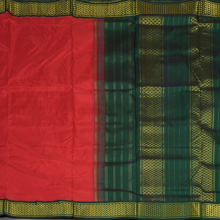 Hayagrivas Handloom Red Ten Yards Silk Madisar KBD1895B9-2