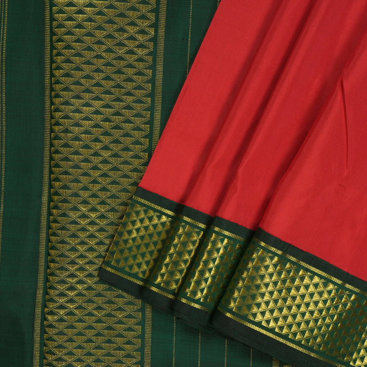 Hayagrivas Handloom Red Ten Yards Silk Madisar KBD1895B9-2
