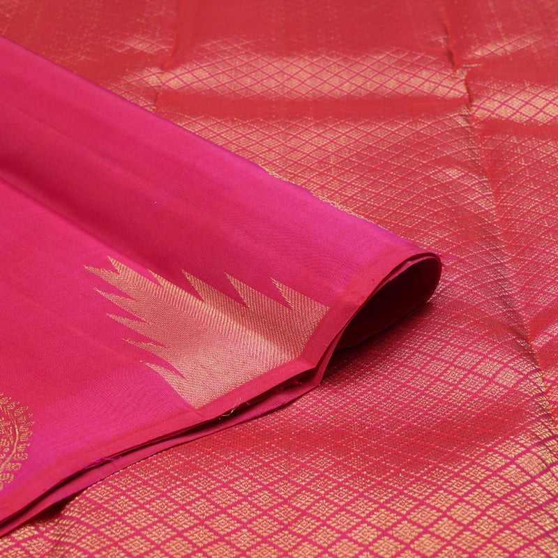 Hayagrivas Handloom Kanjivaram Silk Saree in Ruby Reddish Pink KBD1900B1-3
