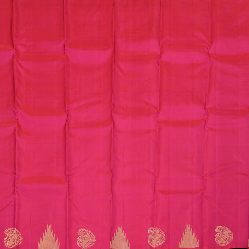 Hayagrivas Handloom Kanjivaram Silk Saree in Ruby Reddish Pink KBD1900B1-3