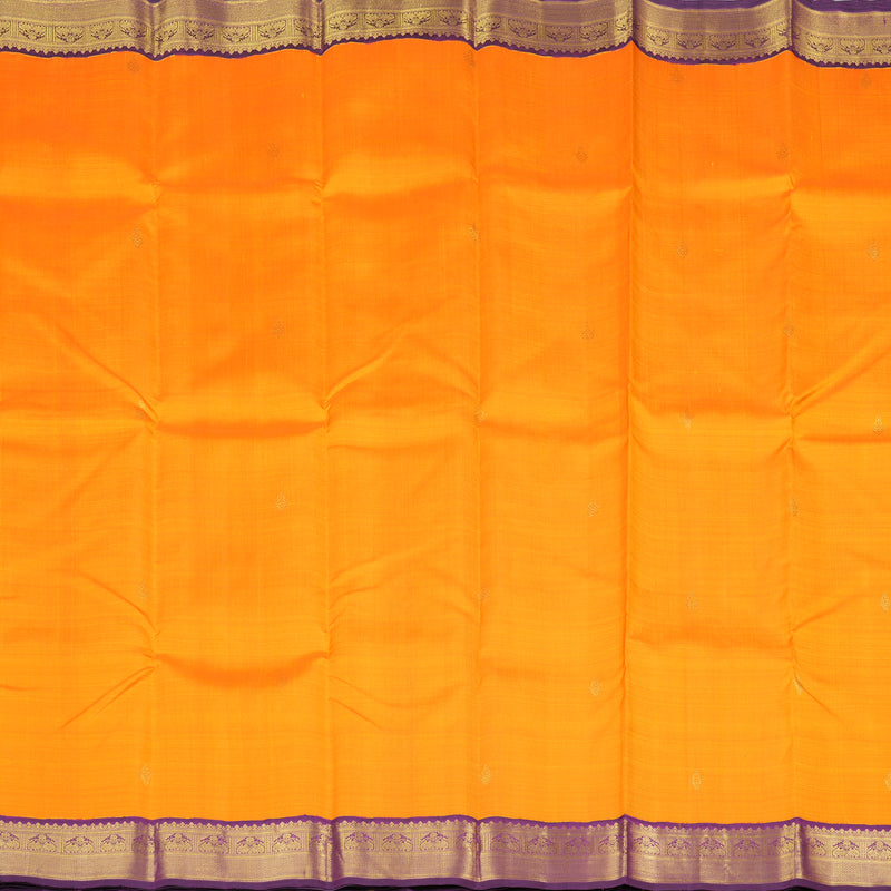 Hayagrivas Handloom Kanjivaram Silk Saree in mango-yellow KBD1904B2-1