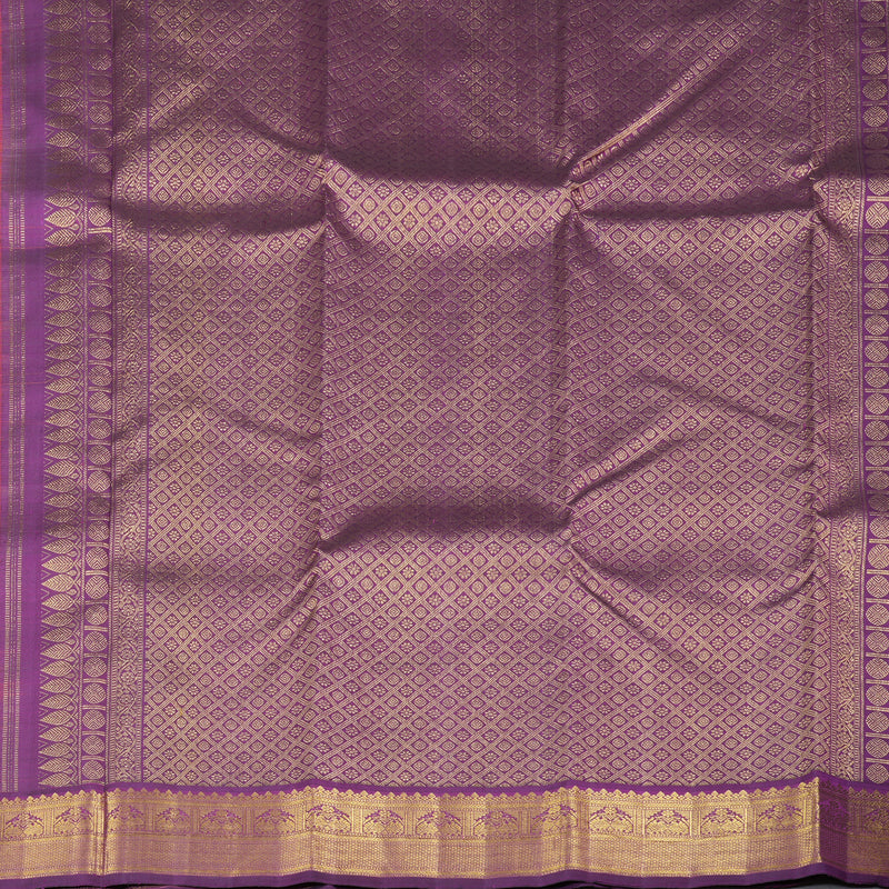 Hayagrivas Handloom Kanjivaram Silk Saree in mango-yellow KBD1904B2-1
