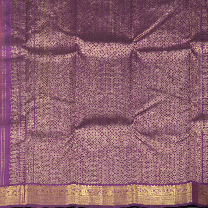Hayagrivas Handloom Kanjivaram Silk Saree in mango-yellow KBD1904B2-1