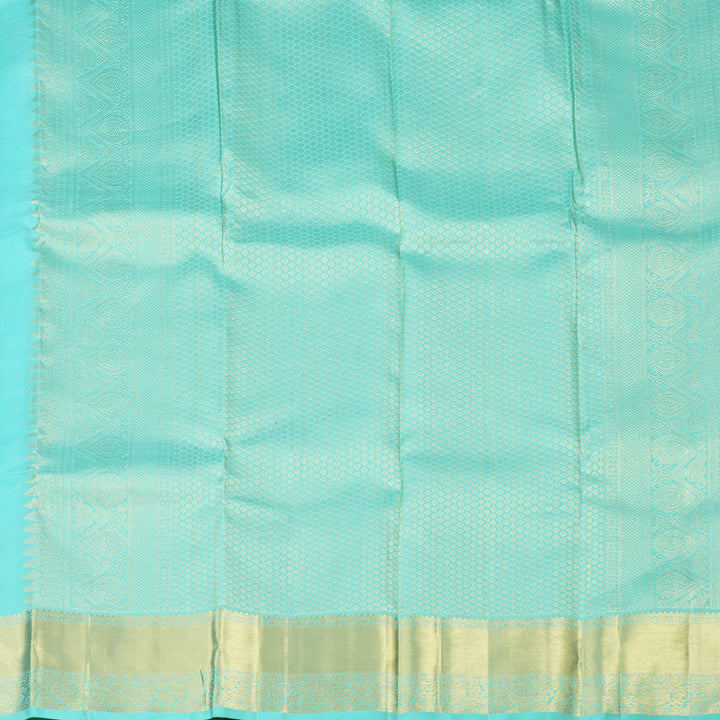 Hayagrivas Handloom Kanjivaram Silk Saree in Refreshing Sea Blue KBD1913B2-1