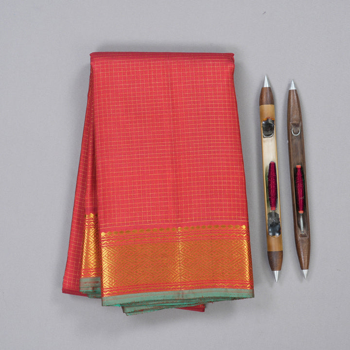 Hayagrivas Red Handloom Kanjivaram Silk Saree KBD1914B2-1