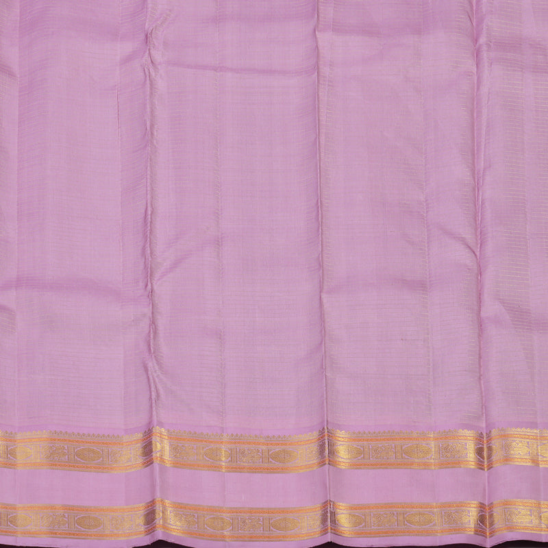 Hayagrivas Handloom Bottle Green Kanjivaram Silk Saree with Lavendar border KBD1914B6-1