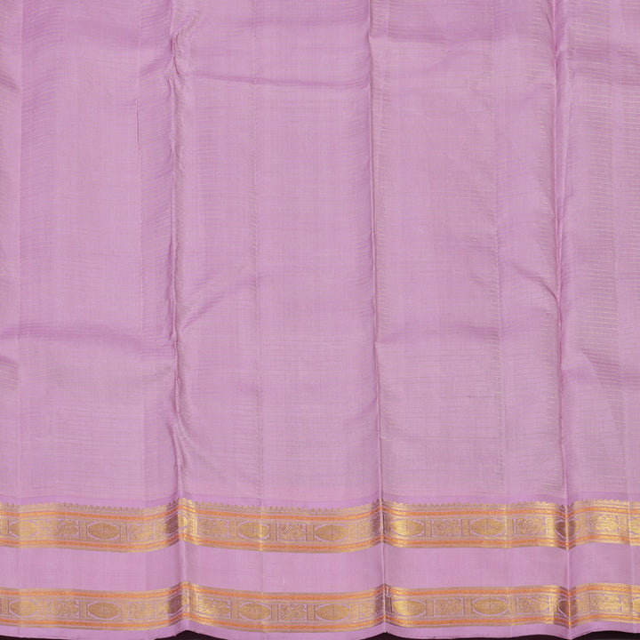 Hayagrivas Handloom Bottle Green Kanjivaram Silk Saree with Lavendar border KBD1914B6-1