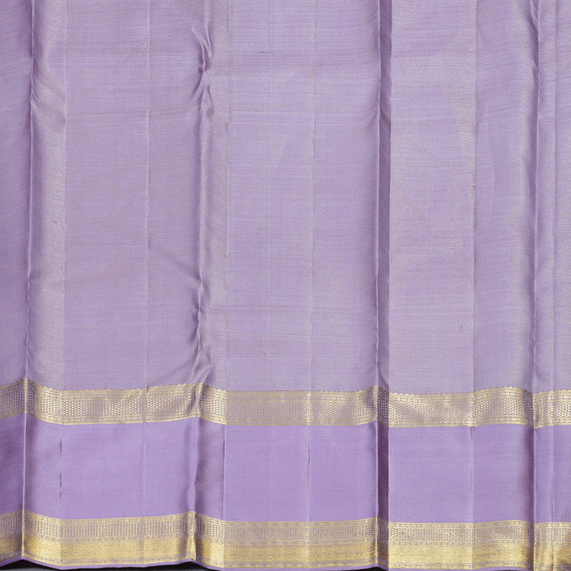 Hayagrivas Baby Pink Handloom Kanjivaram Silk Saree with Lavender Border KBD1915B2-1